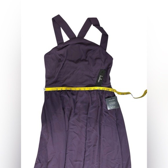 Lulu's Women's Air of Romance Dusty Purple Chiffon Long Halter Formal Dress M - Picture 8 of 10